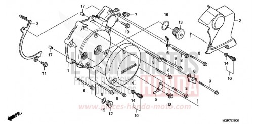 PANNEAU CARTER-MOTEUR G./COUVERCLE DE GENERATEUR C.A. VT750SB de 2011